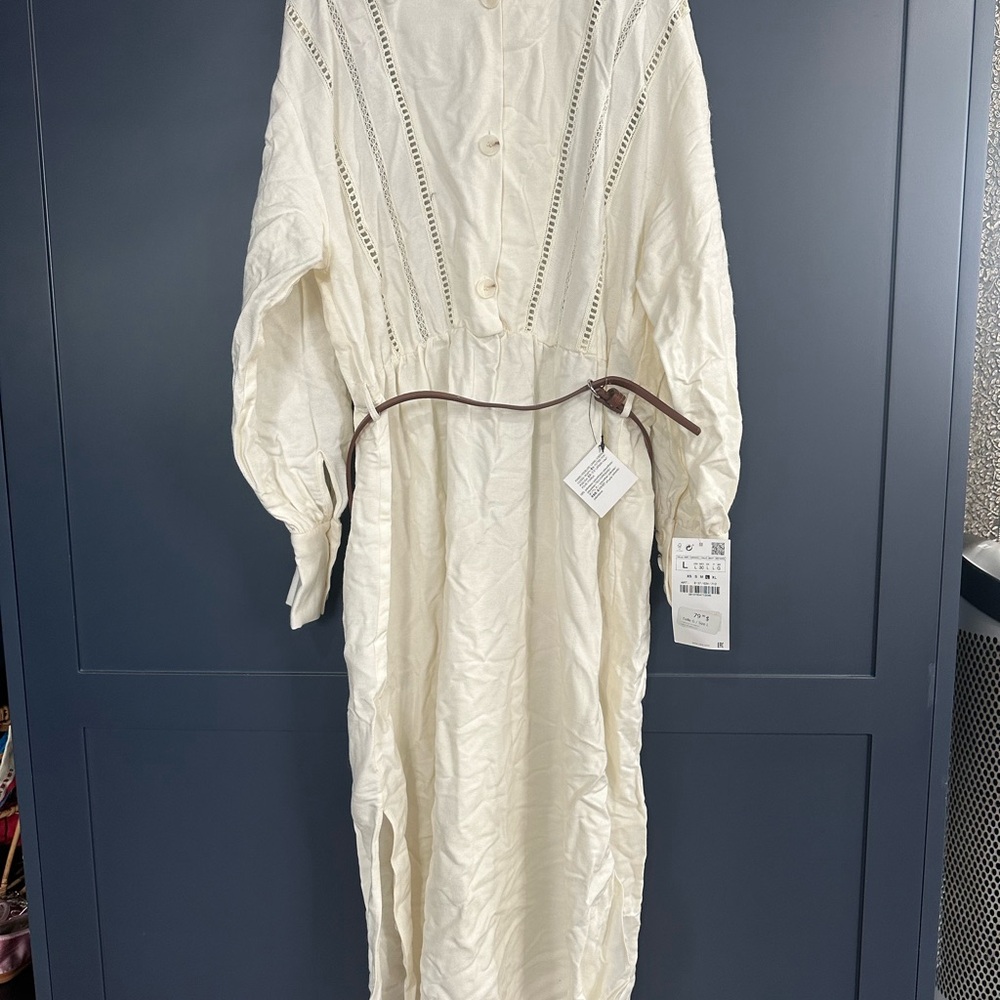 NWT Zara Midi White Dress